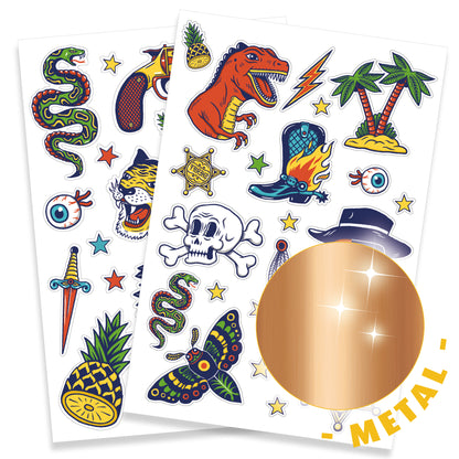 Kids Metallic Temporary Tattoos - Bang Bang