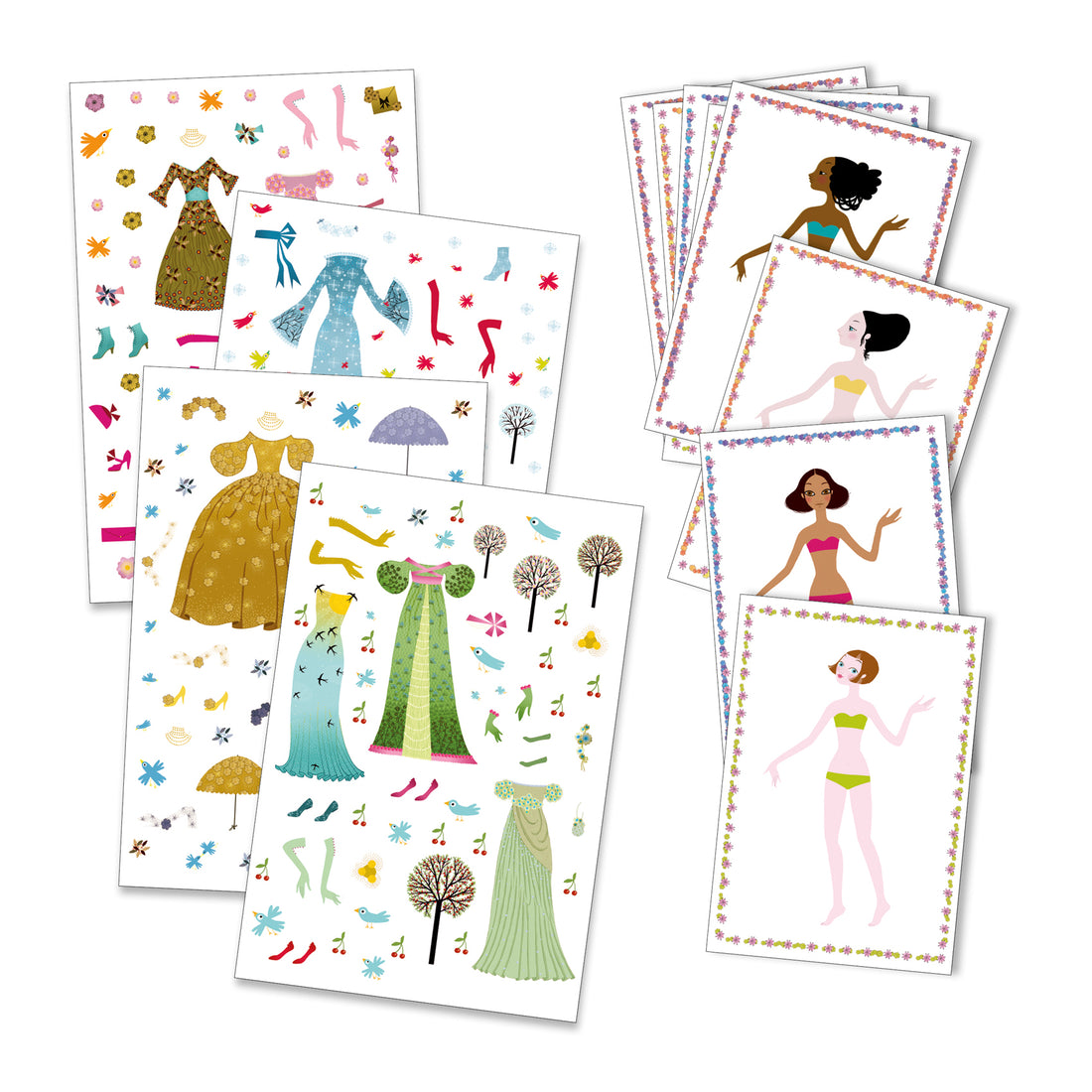 Paper Dolls Set - Dresses Through The Seasons