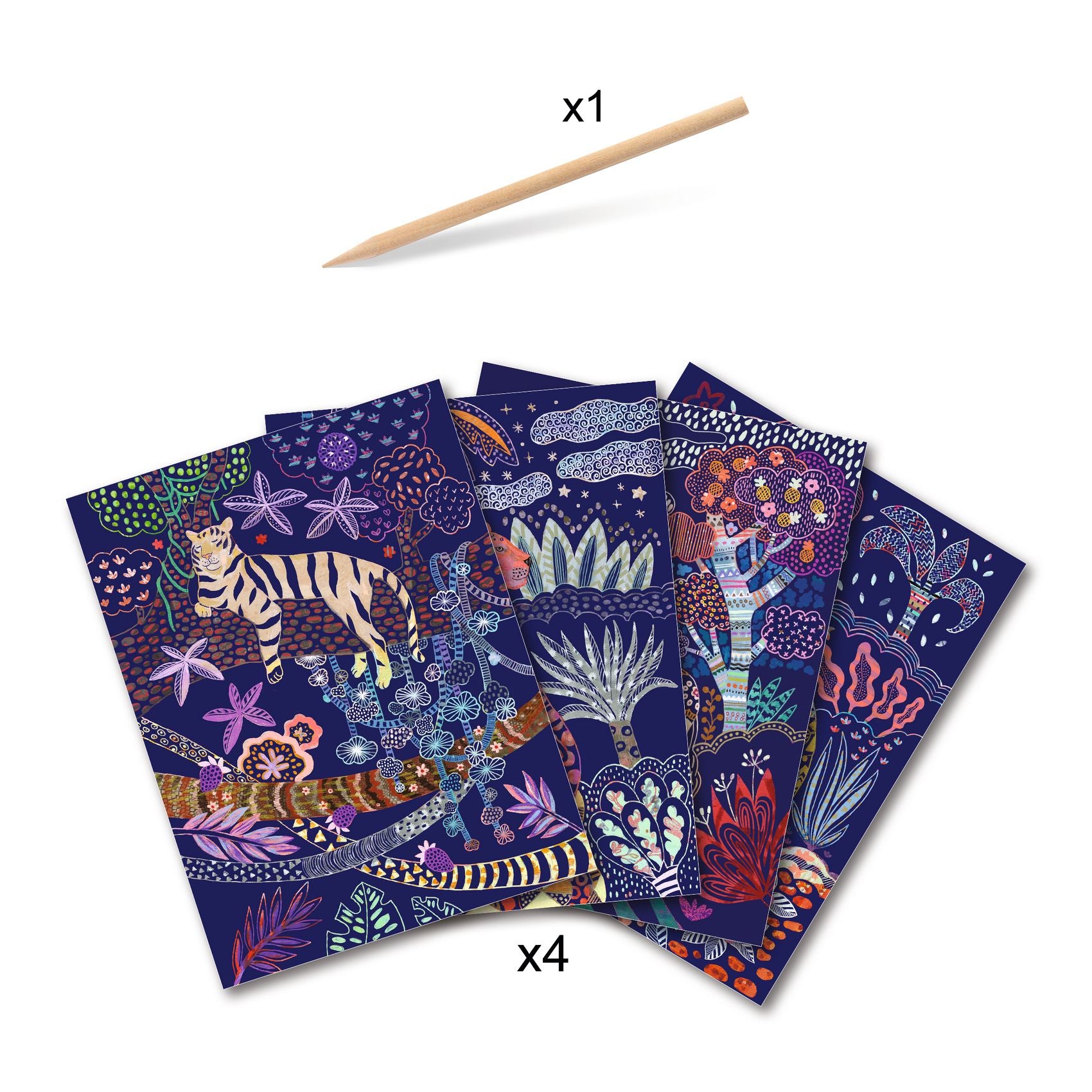 Scratch Boards With Stylus - Lush Nature