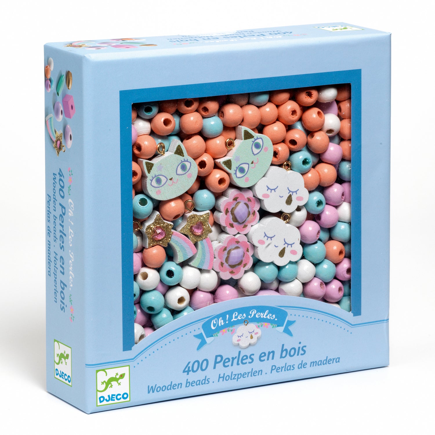 Wooden Jewellery Bead Kit - Rainbow