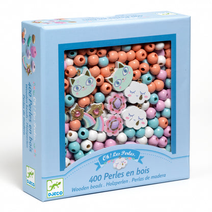 Wooden Jewellery Bead Kit - Rainbow