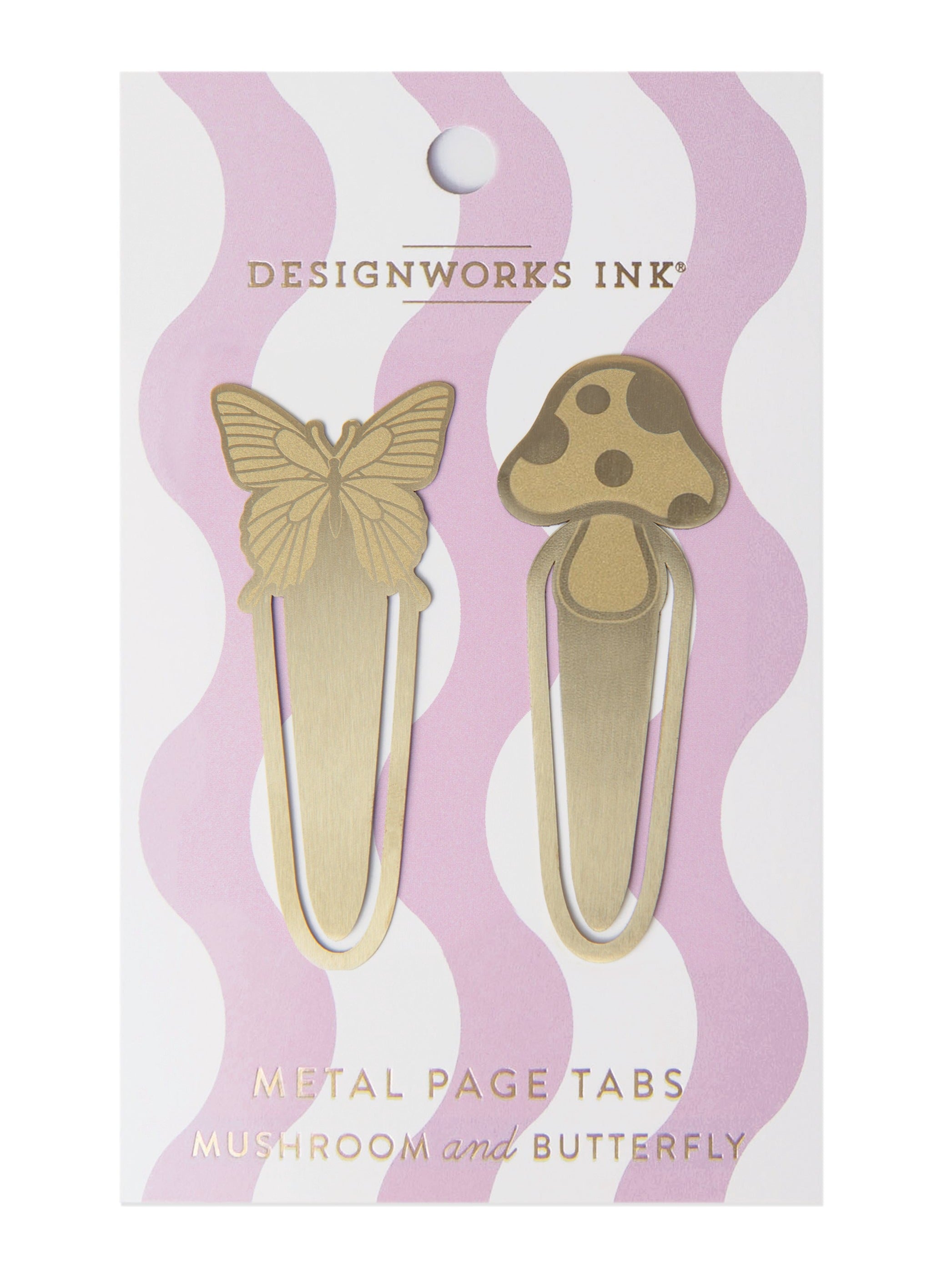 Metal Page Tabs - Mushroom &amp; Butterfly