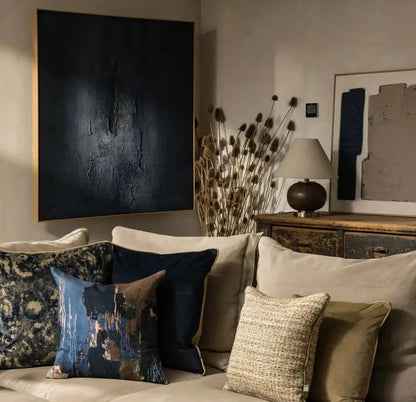 Elwood - Hand Painted Abstract Artwork - Cool Tones