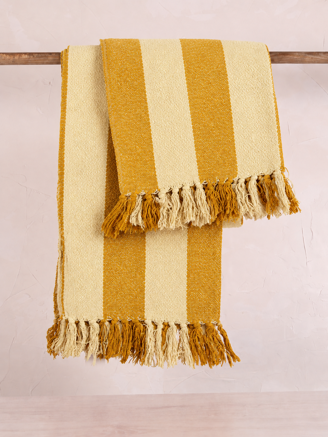 Frello Recycled Throw - Ochre, Yellow