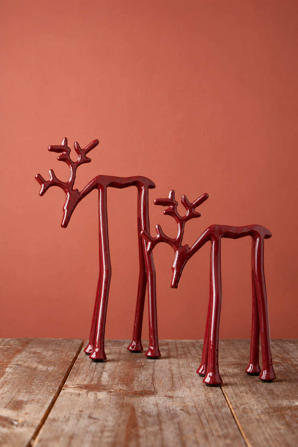 Ornamental deer - Burgundy - 2 Sizes Available