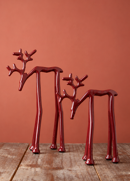 Ornamental deer - Burgundy - 2 Sizes Available