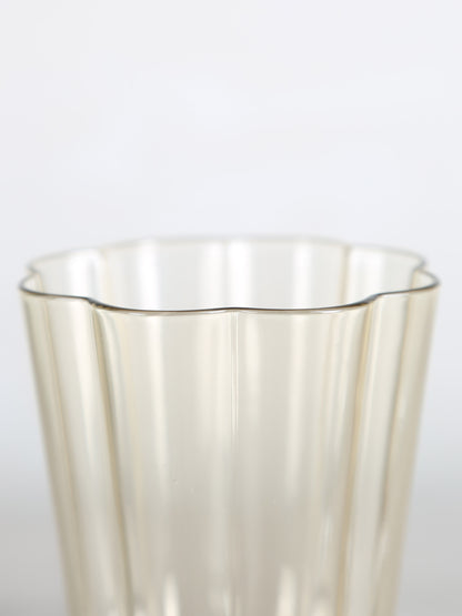 Floretta Fluted Wine Glass - Taupe -  9X9X15.5 cm