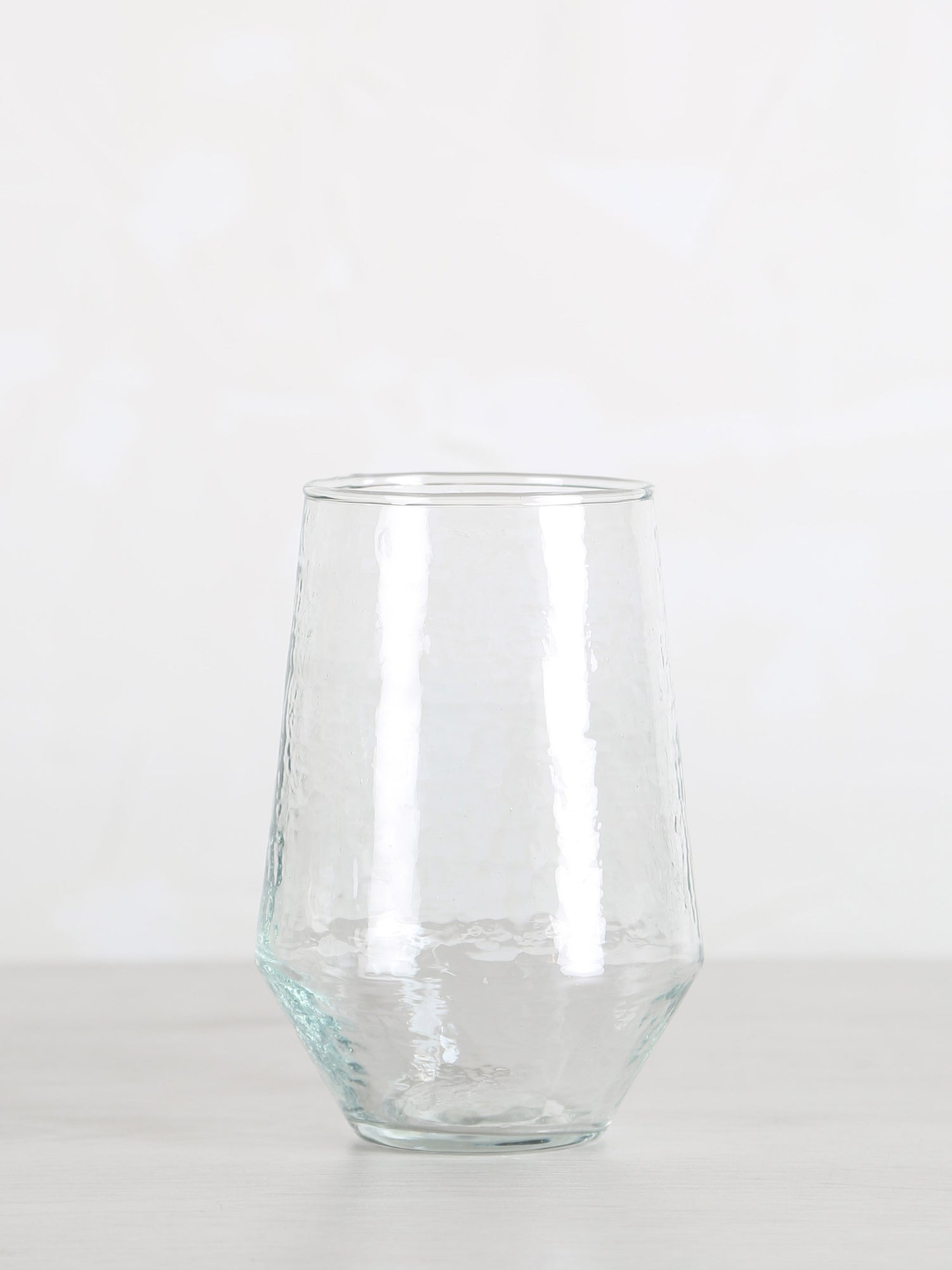 Hammered Drinking Glass - Clear