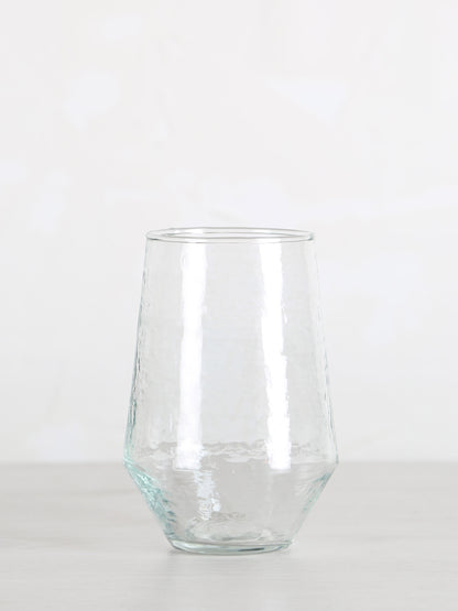 Hammered Drinking Glass - Clear
