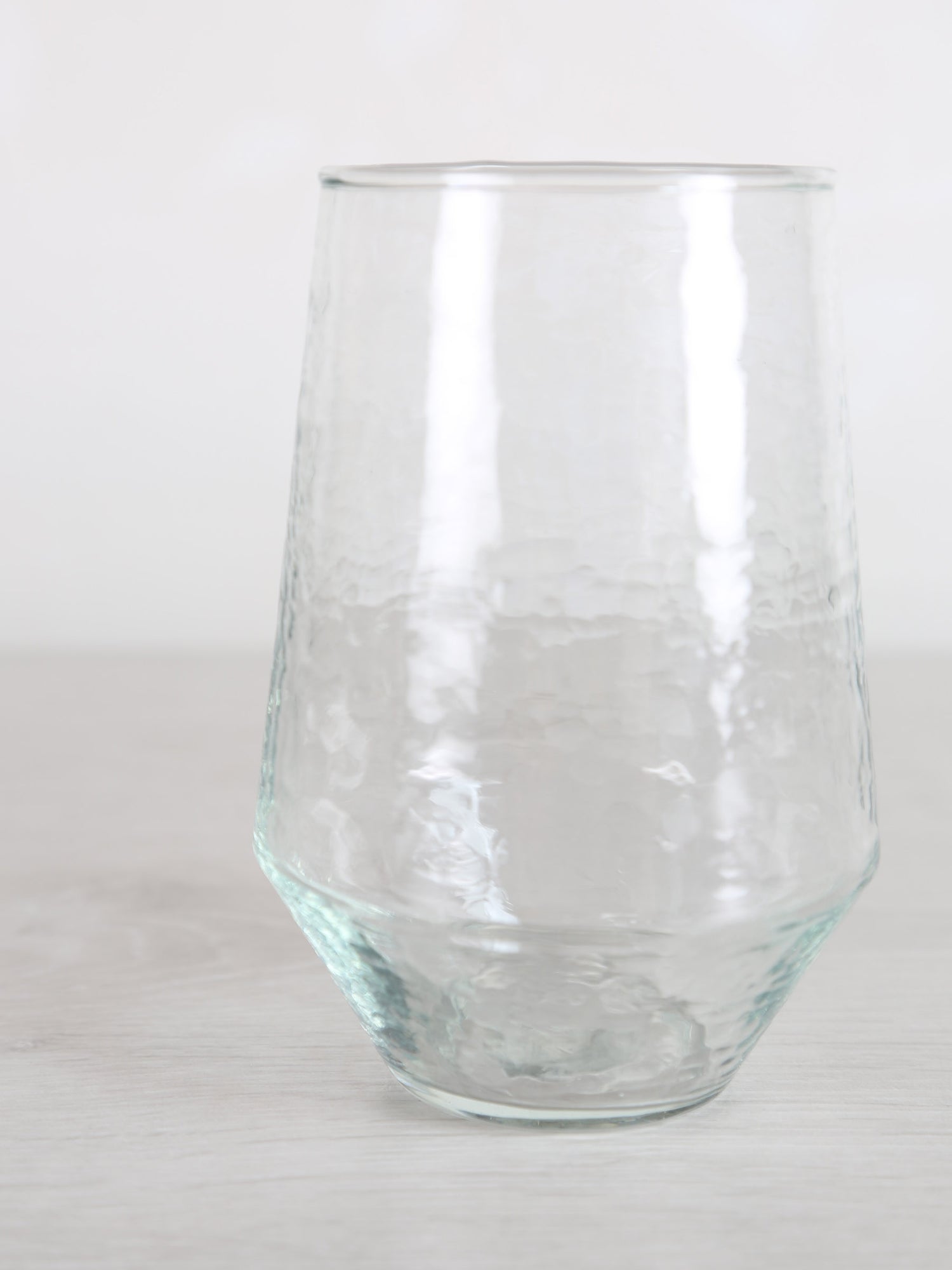 Hammered Drinking Glass - Clear