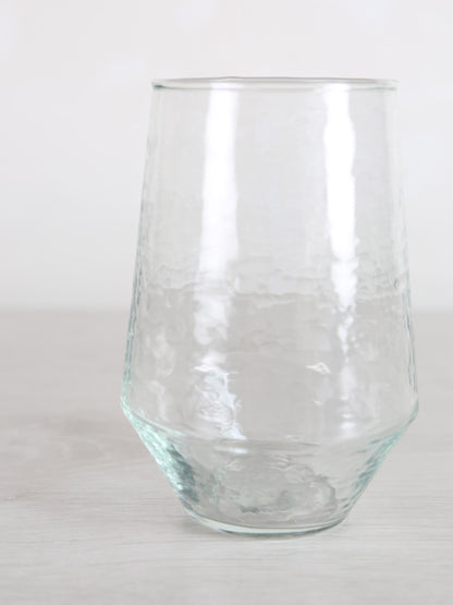 Hammered Drinking Glass - Clear