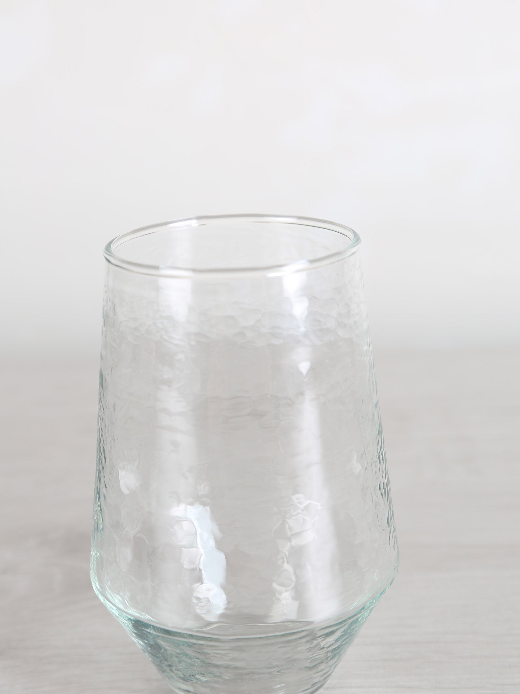 Hammered Drinking Glass - Clear