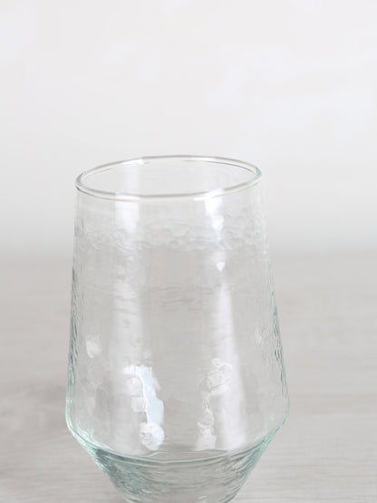 Hammered Drinking Glass - Clear