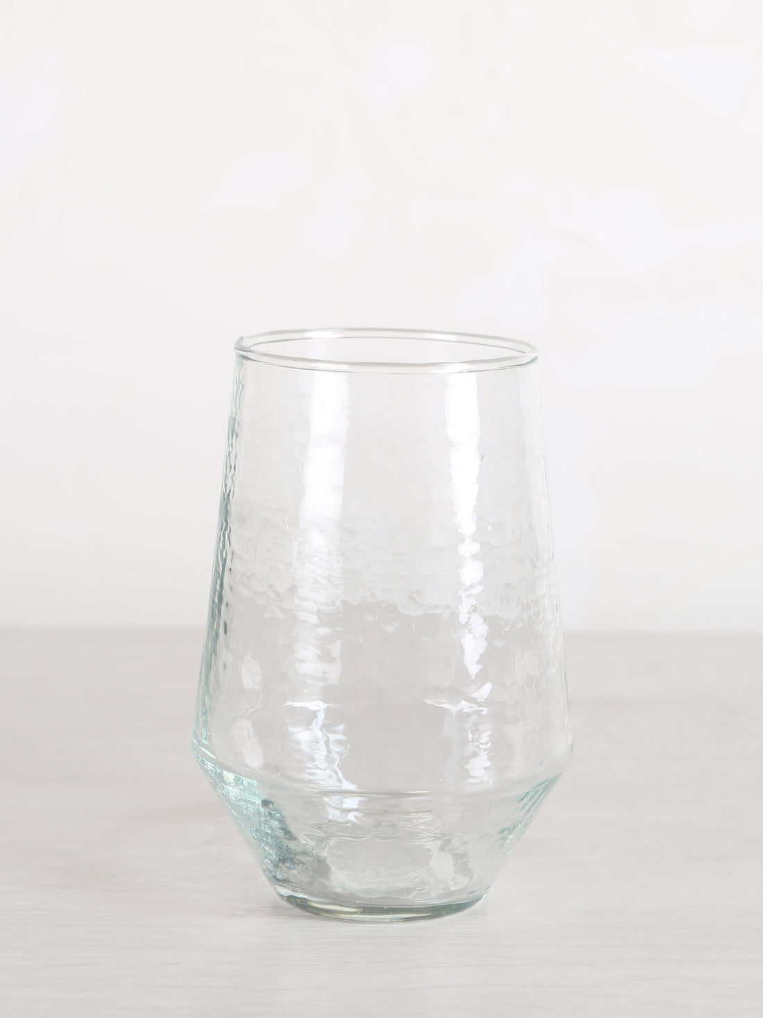 Hammered Drinking Glass - Clear
