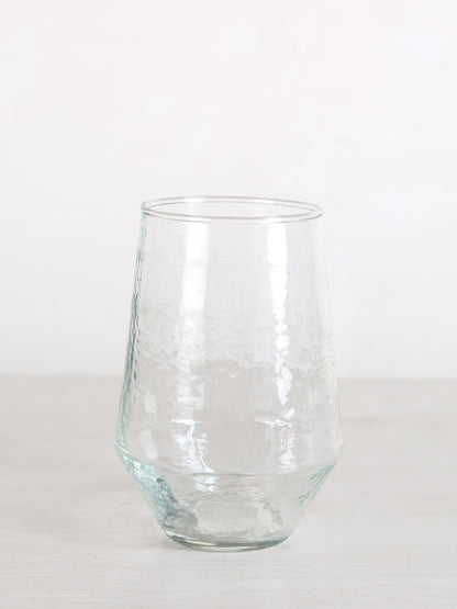 Hammered Drinking Glass - Clear