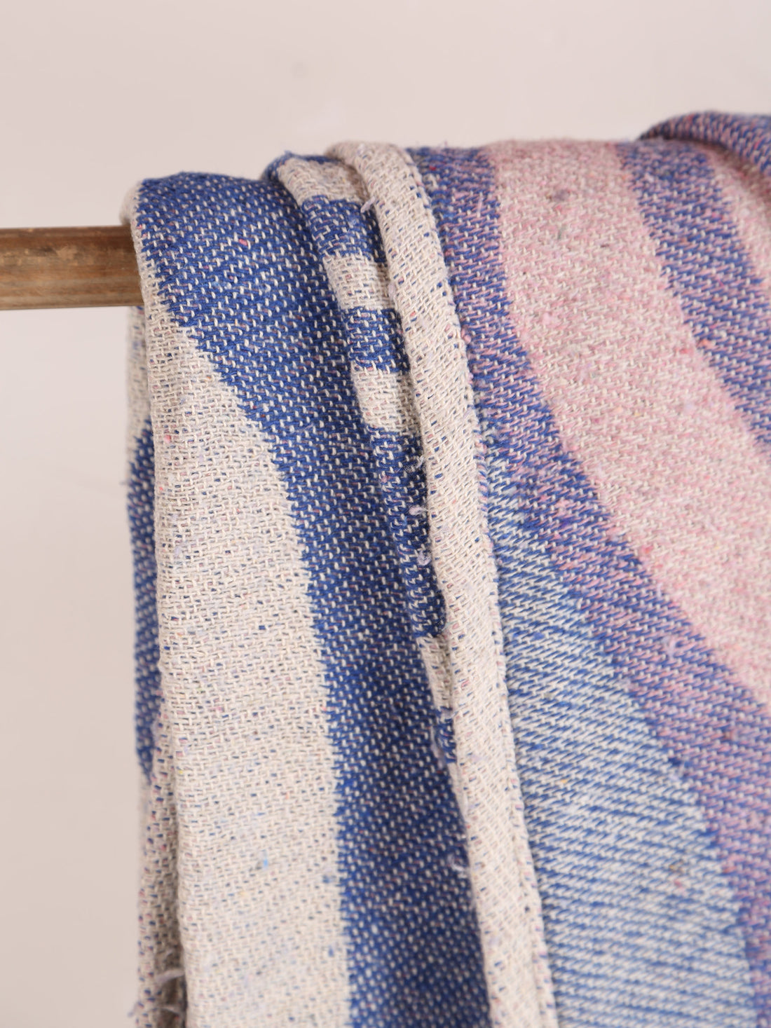 Arlie Throw - Swirled Print - Recycled Cotton - Blue, Rose, Ochre