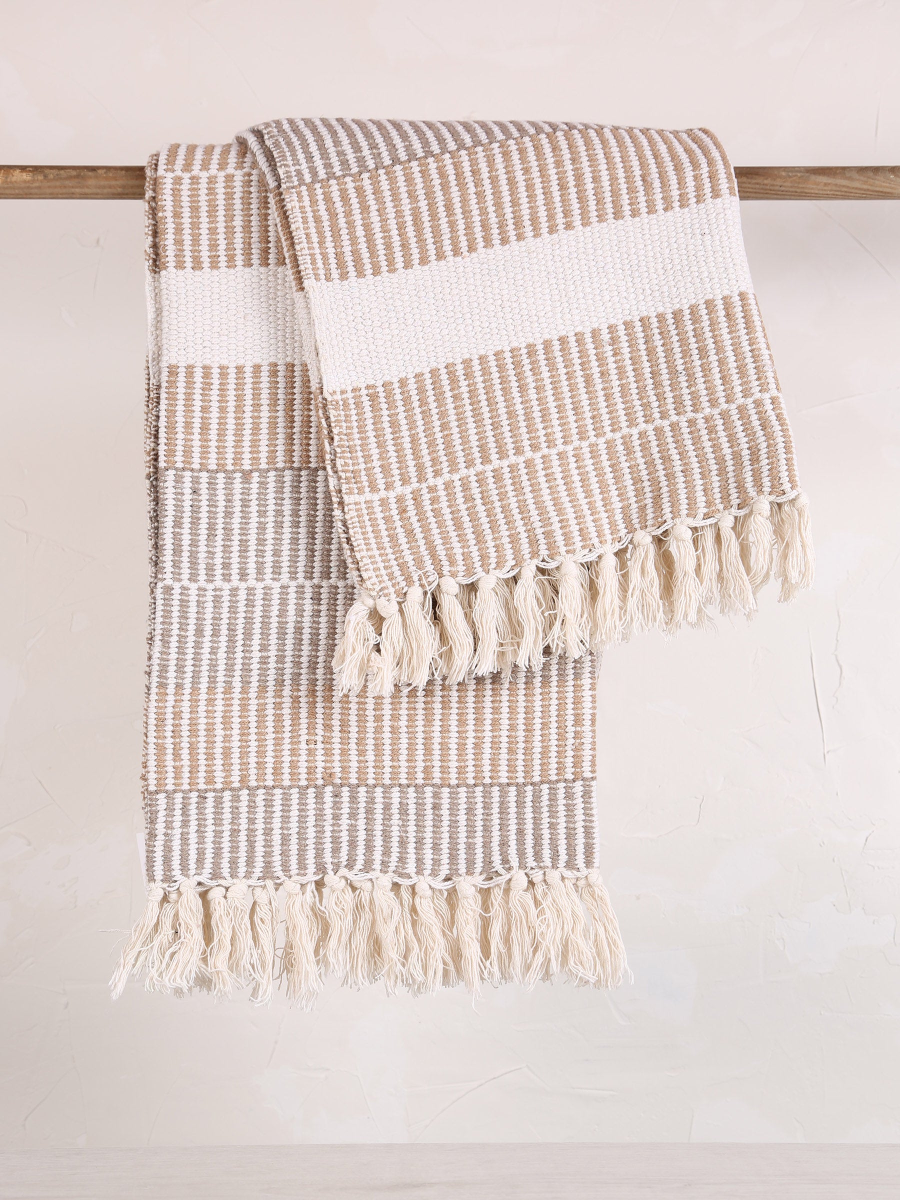 Isnel throw - Recycled Cotton - warm tones