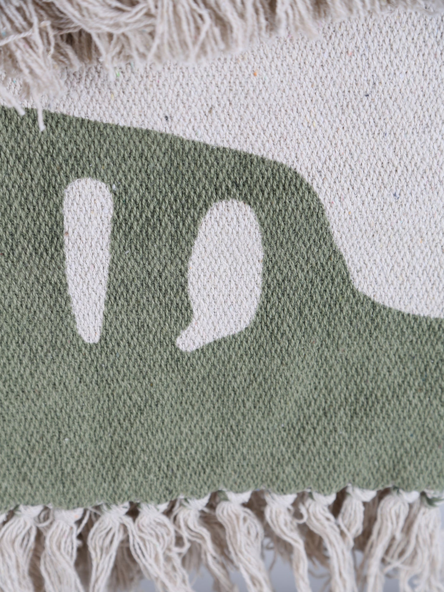 Dalmine Throw - Flowing Print - Recycled Cotton - Warm Green