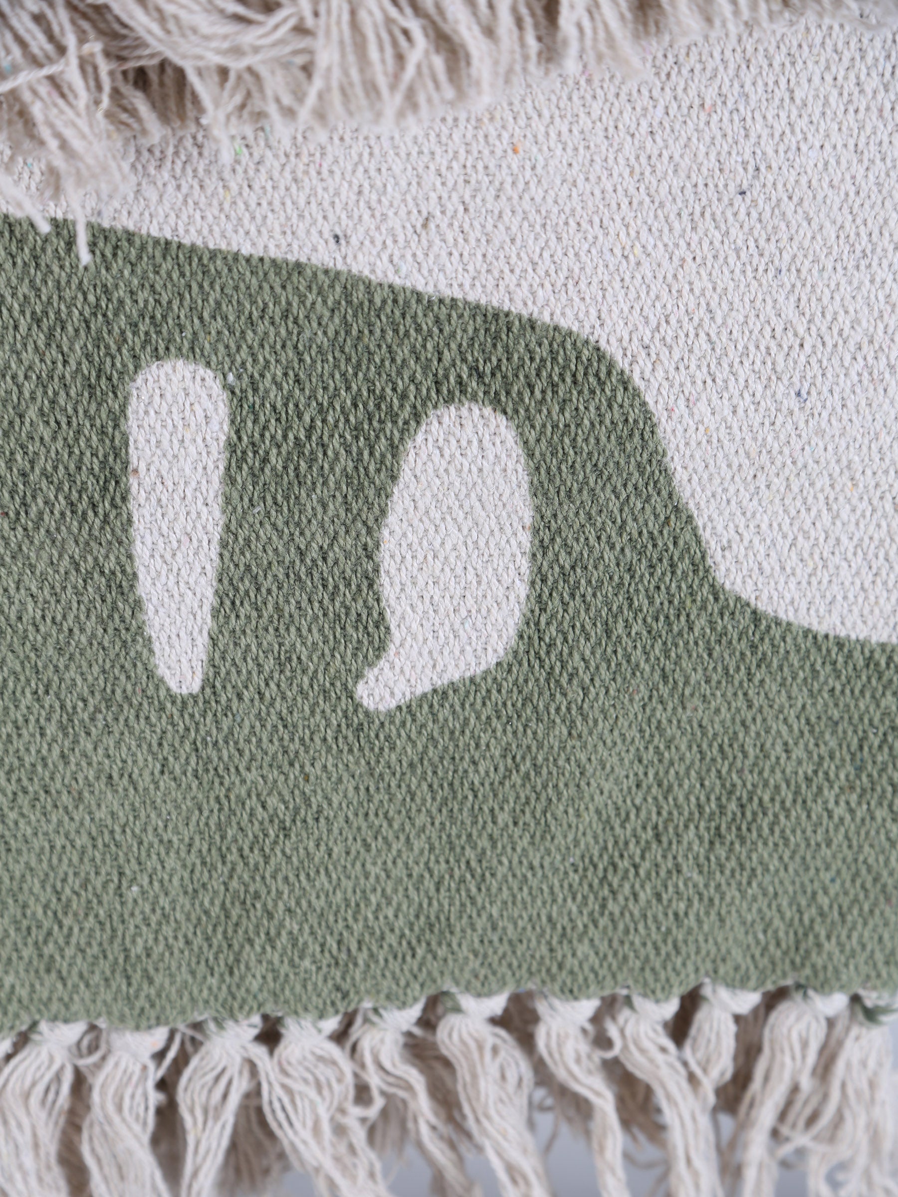Dalmine Throw - Flowing Print - Recycled Cotton - Warm Green