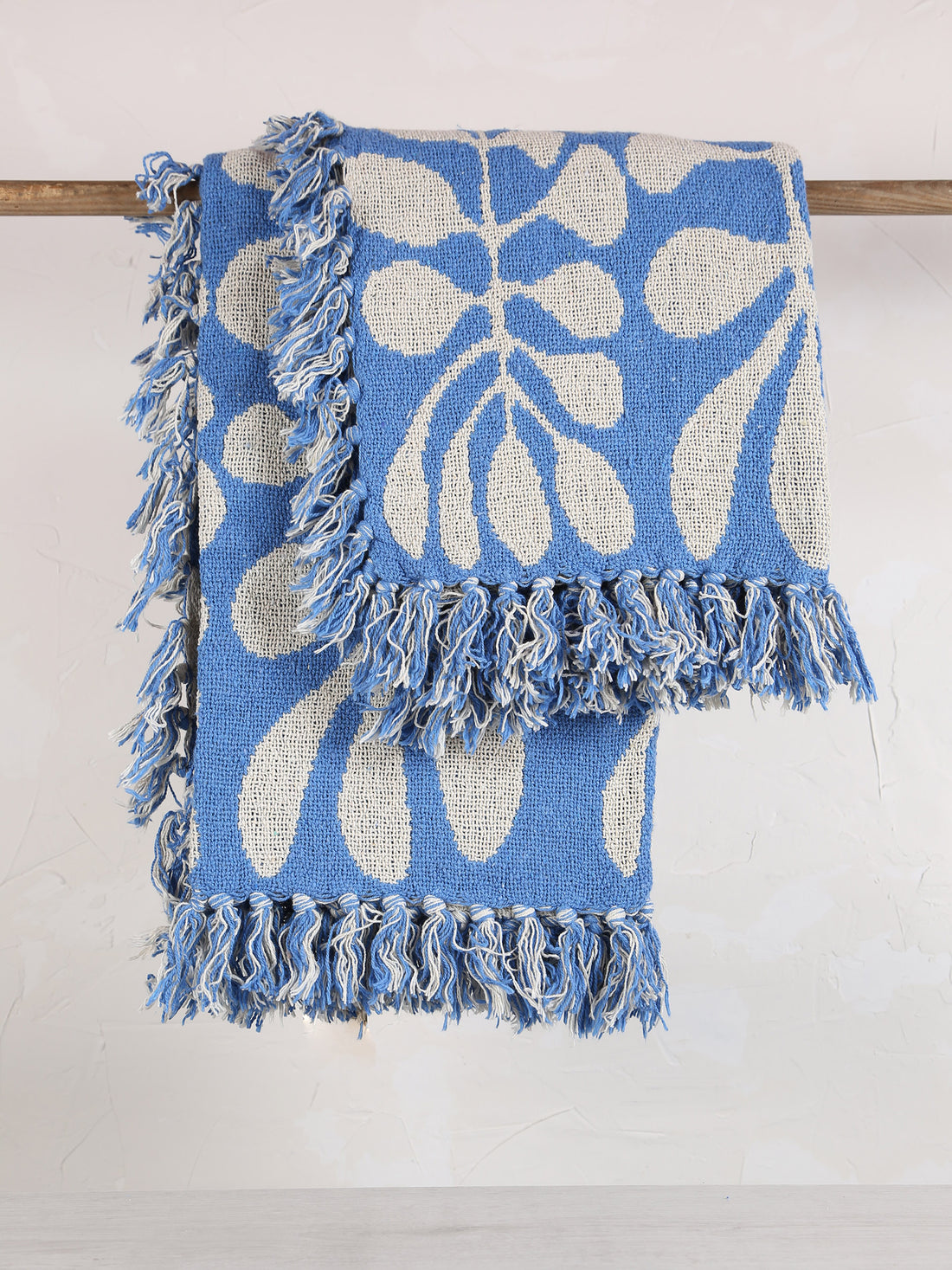 Nevine Throw - Blue - Recycled Cotton