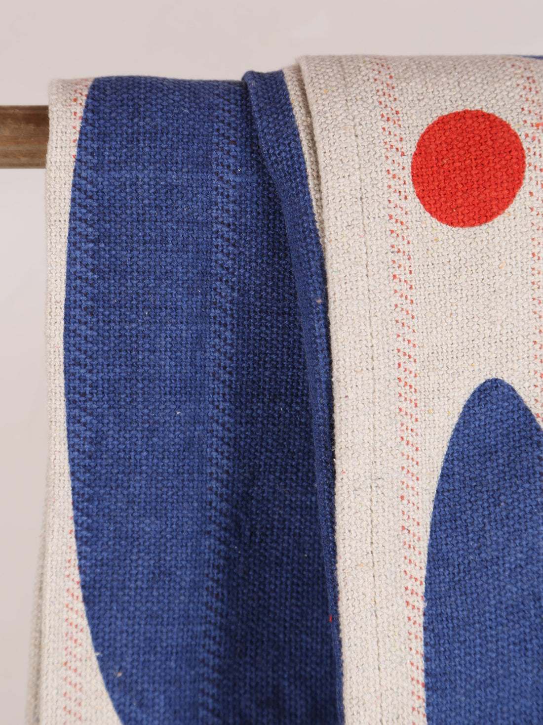 Eviaya Throw - Block Printed - Recycled Cotton - Burnt Orange, Beige