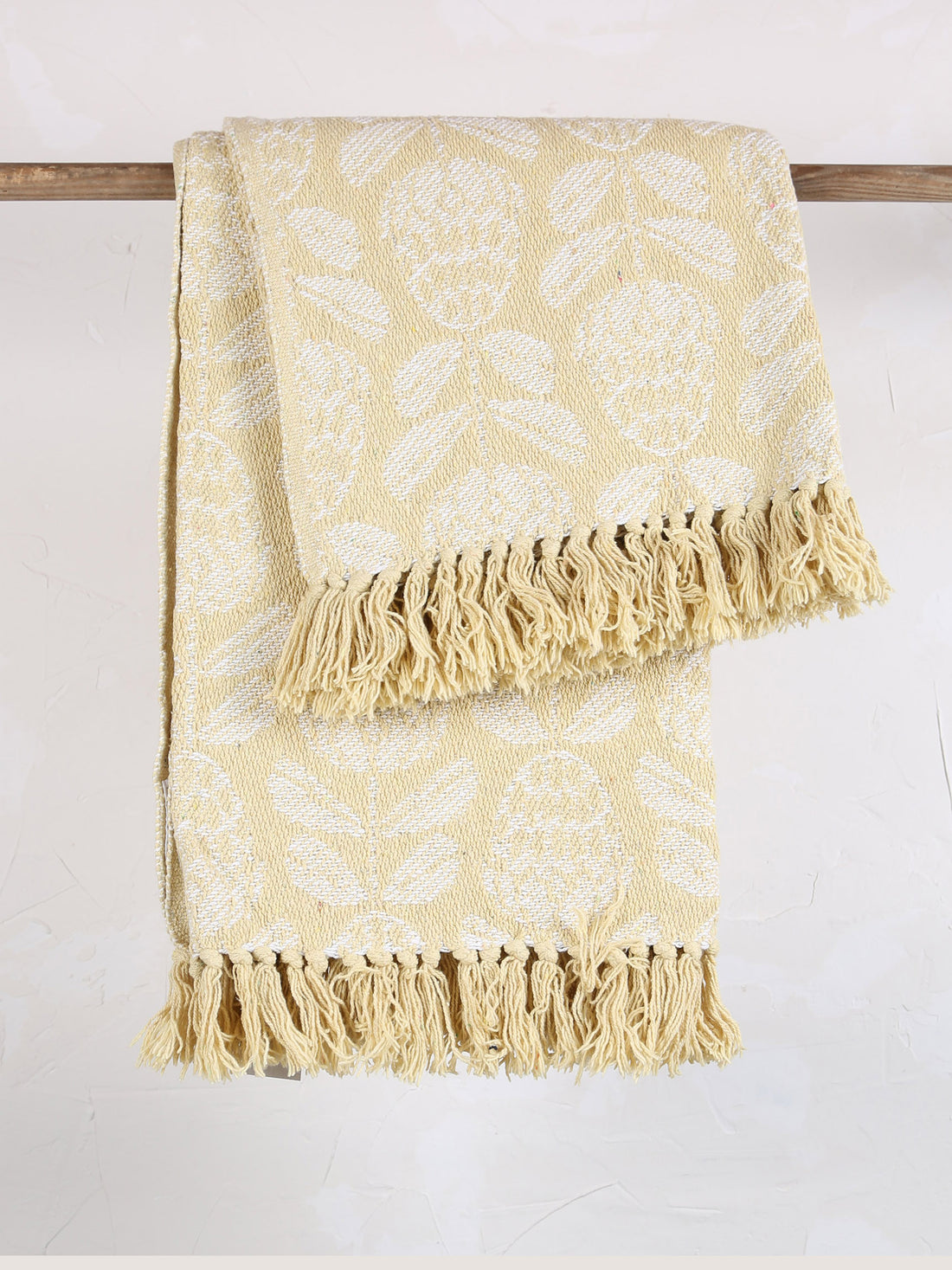 Pratello Recycled Cotton Throw - Yellow