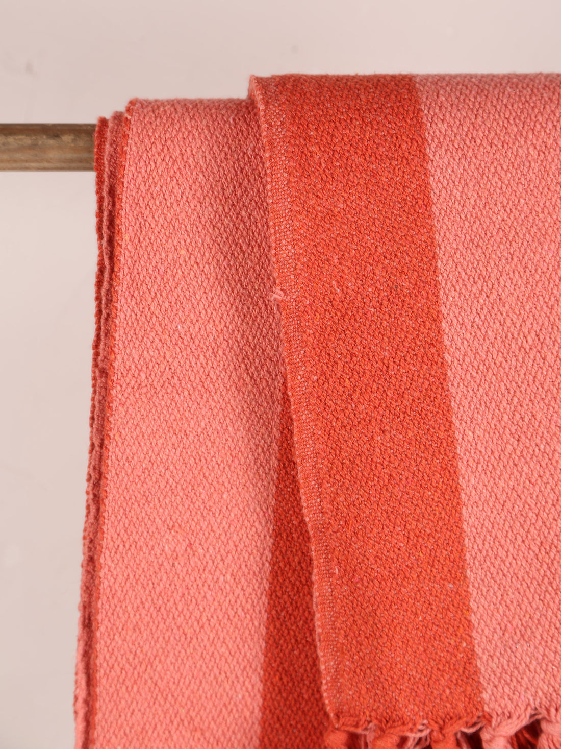 Frello Throw - Stripe Printed - Recycled Cotton - Sienna, Orange