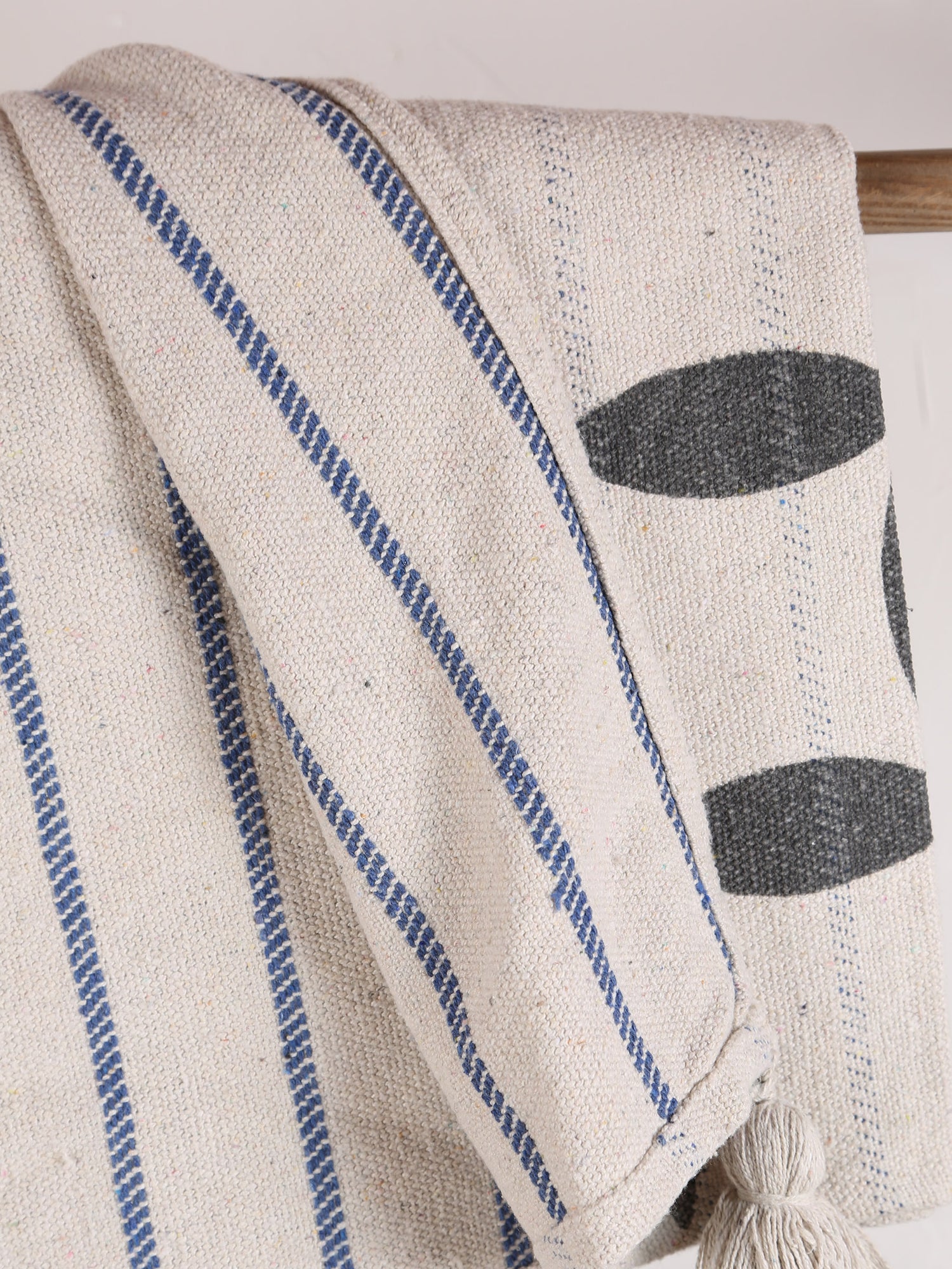 Forma Throw - Block Printed - Recycled Cotton - Neutral Tones