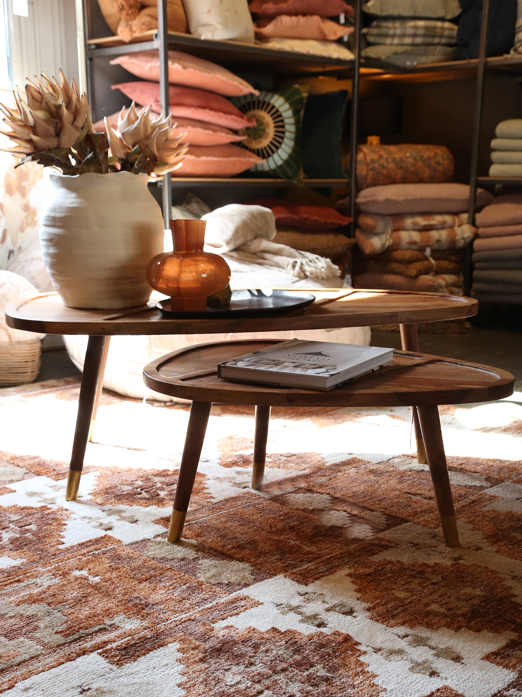 Sham Rosewood Coffee Table Set of 2