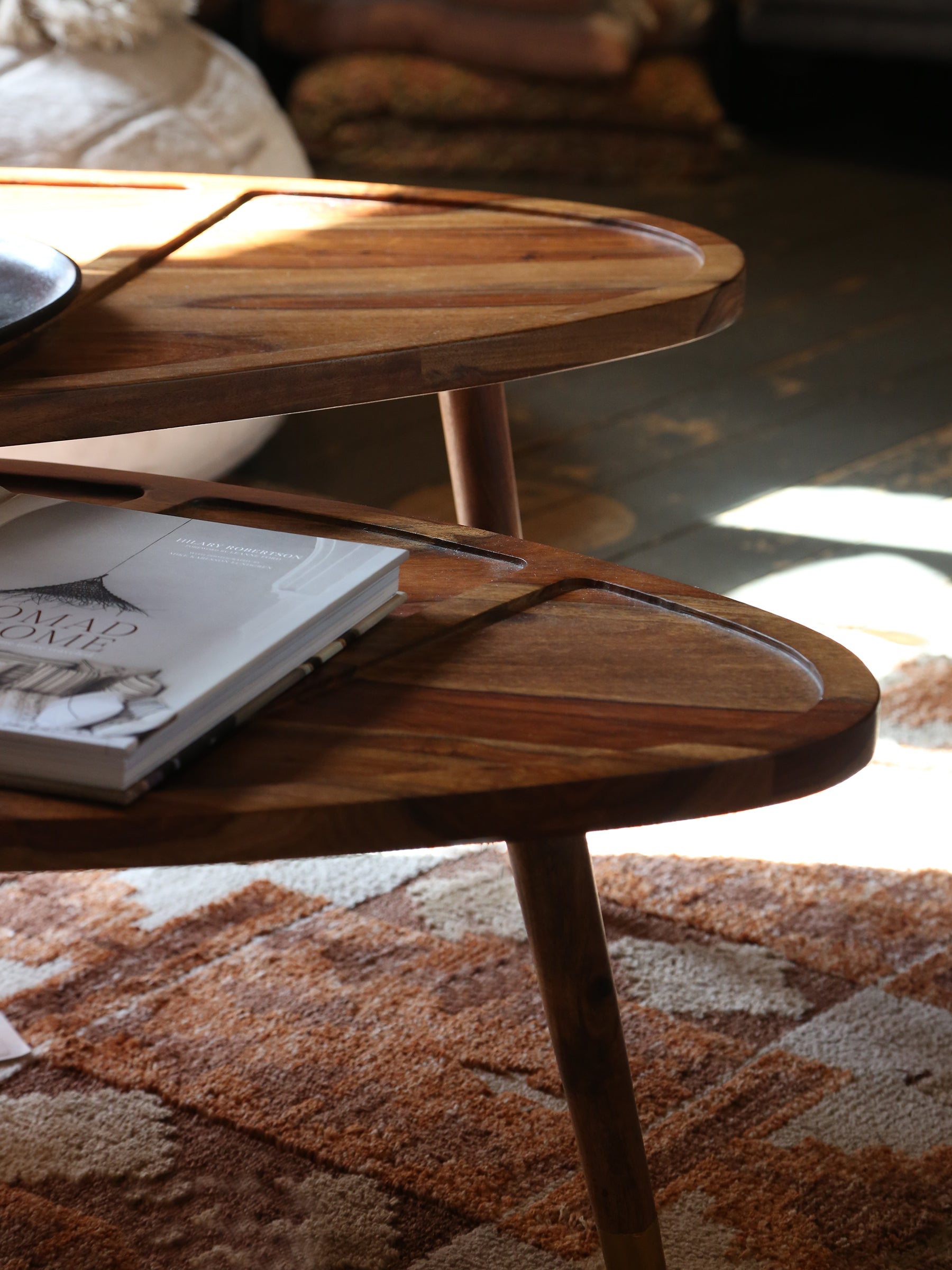 Sham Rosewood Coffee Table Set of 2