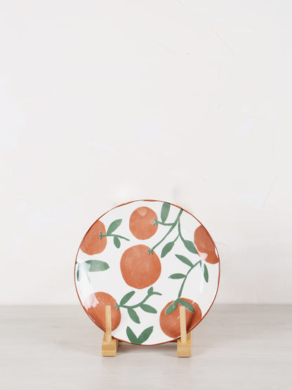 Mykonos Porcelain Dessert Plate - Rust