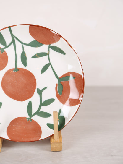 Mykonos Porcelain Dessert Plate - Rust