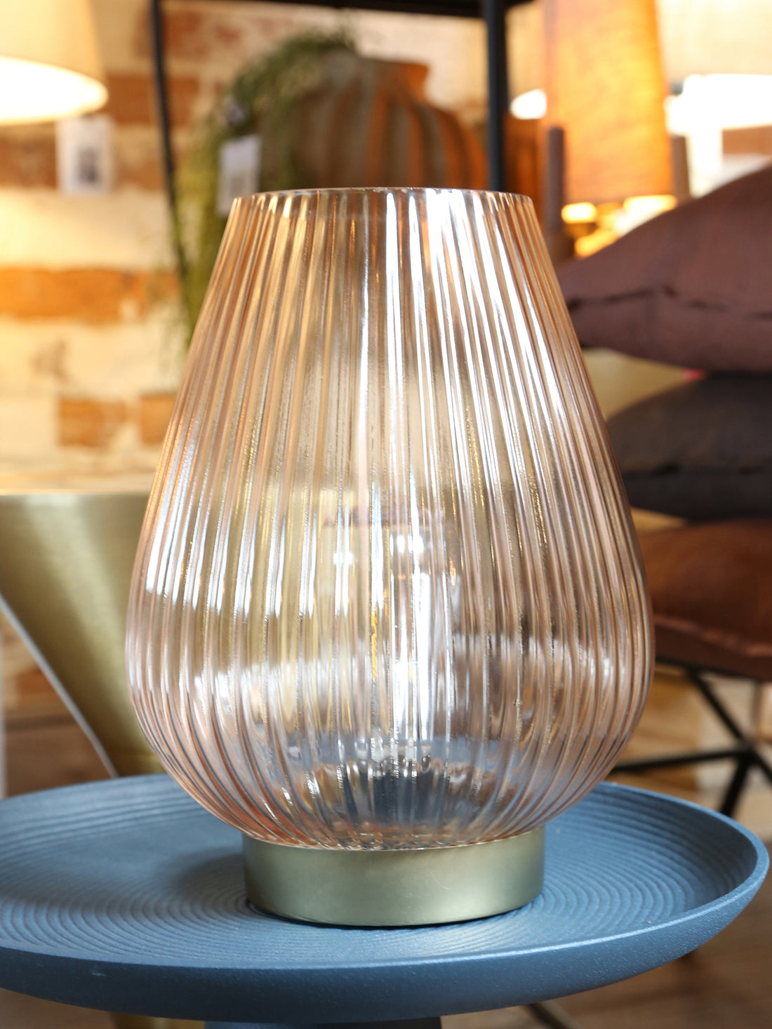 Tajera Table lamp - LED glass - Peach