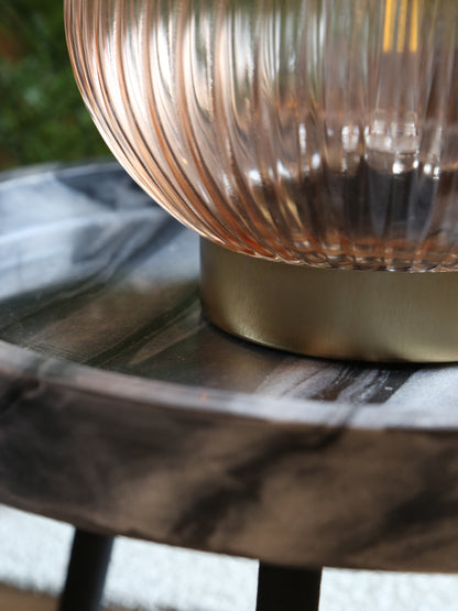 Tajera Table lamp - LED glass - Peach