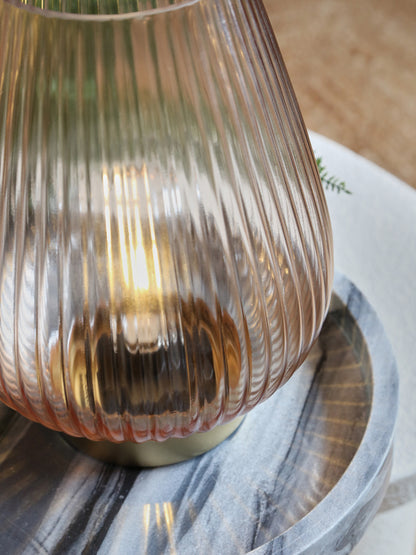 Tajera Table lamp - LED glass - Peach