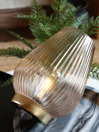 Tajera Table lamp - LED glass - Peach