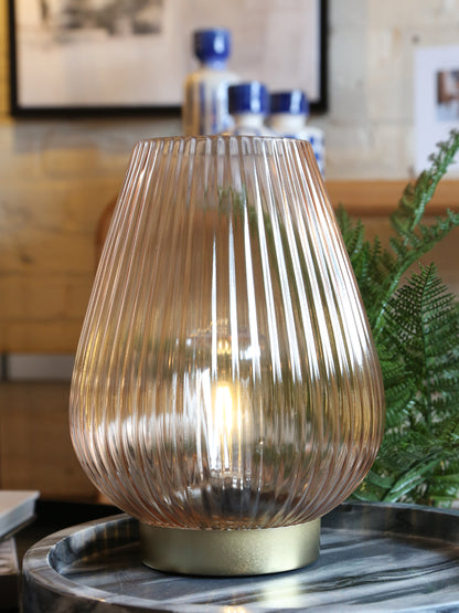 Tajera Table lamp - LED glass - Peach