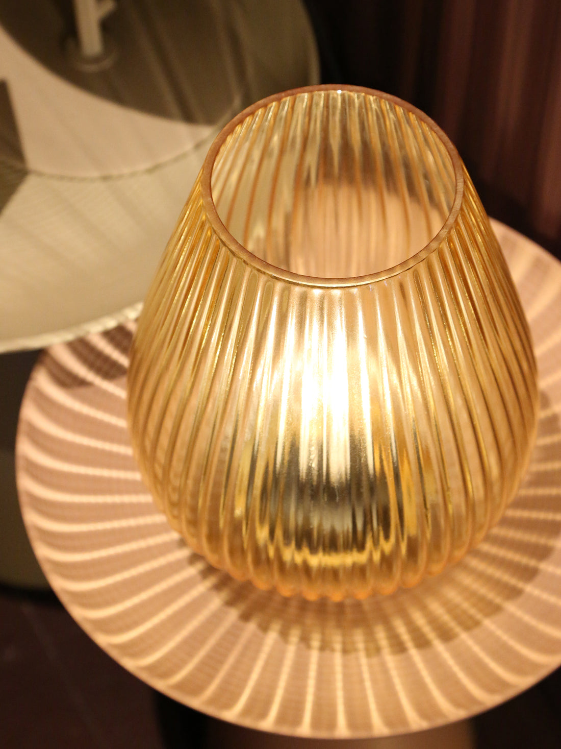 Tajera Table lamp - LED glass - Ochre Yellow