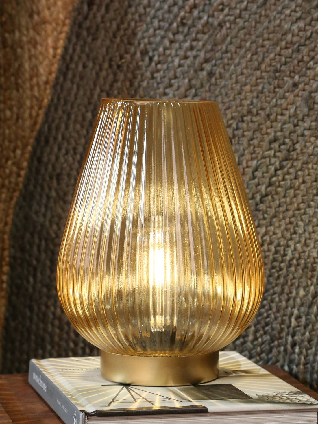 Tajera Table lamp - LED glass - Ochre Yellow