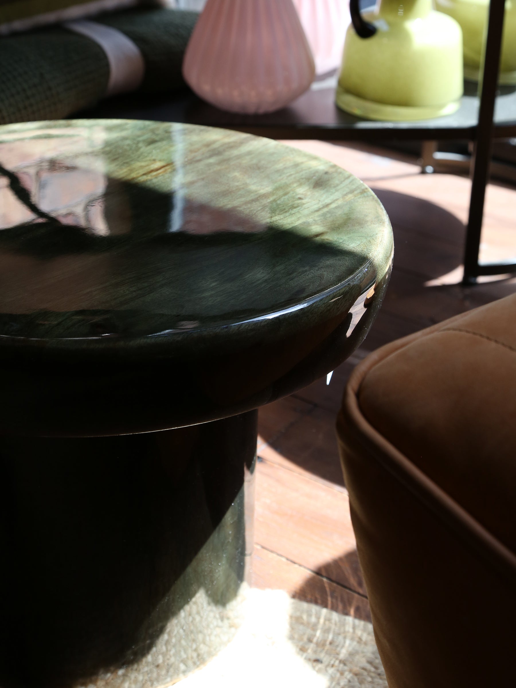 Marcie Green Mango Wood Side Table - 2 Sizes Available