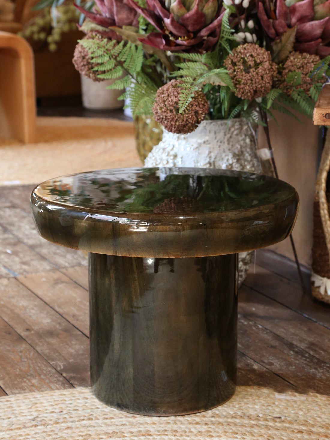 Marcie Green Mango Wood Side Table - 2 Sizes Available