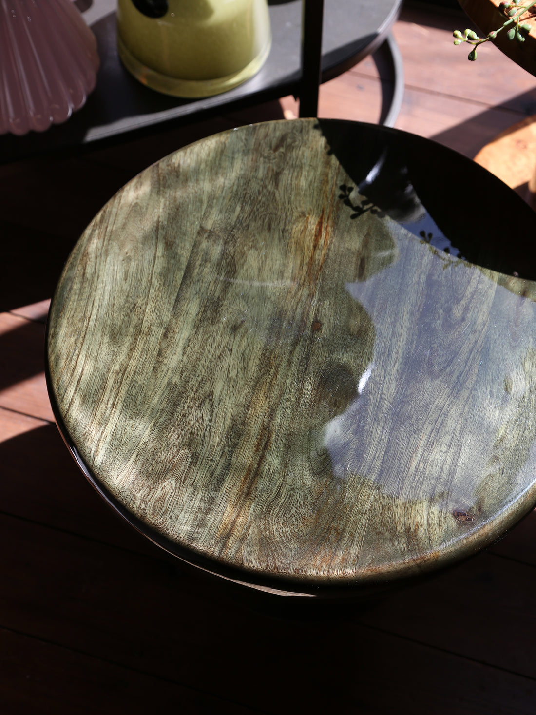 Marcie Green Mango Wood Side Table - 2 Sizes Available
