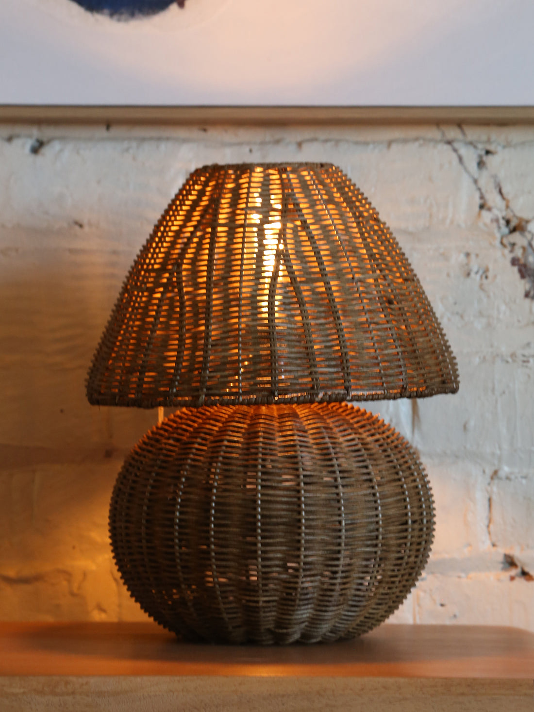 Esther Woven Table Lamp - Natural Brown