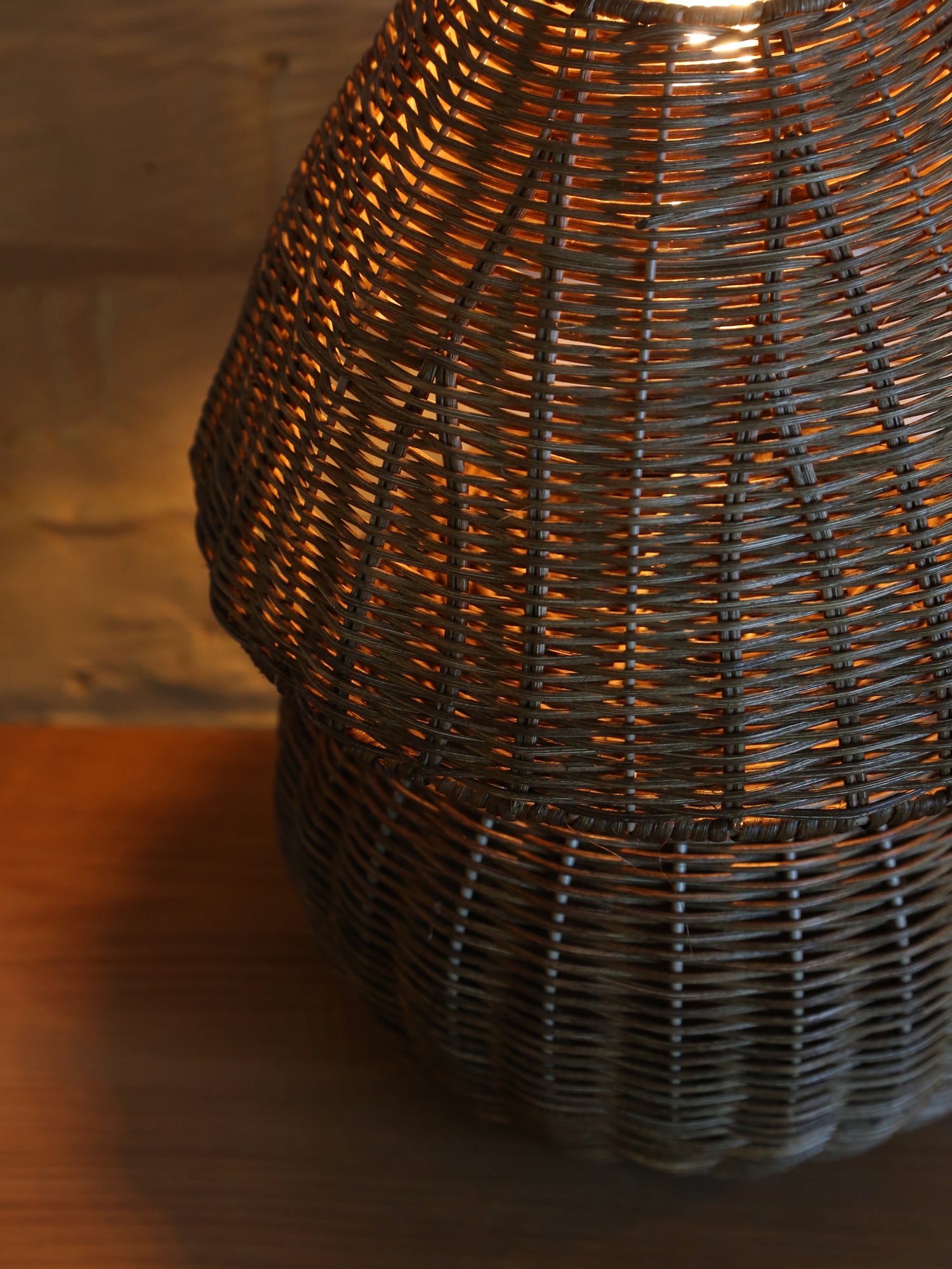 Esther Woven Table Lamp - Natural Brown