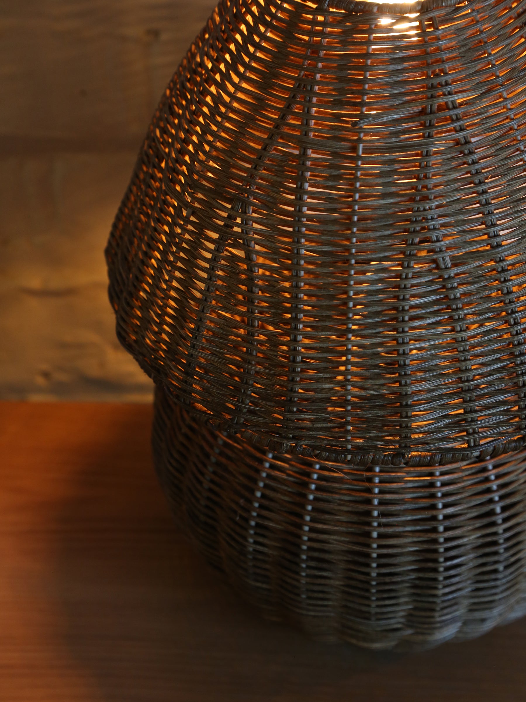 Esther Woven Table Lamp - Natural Brown