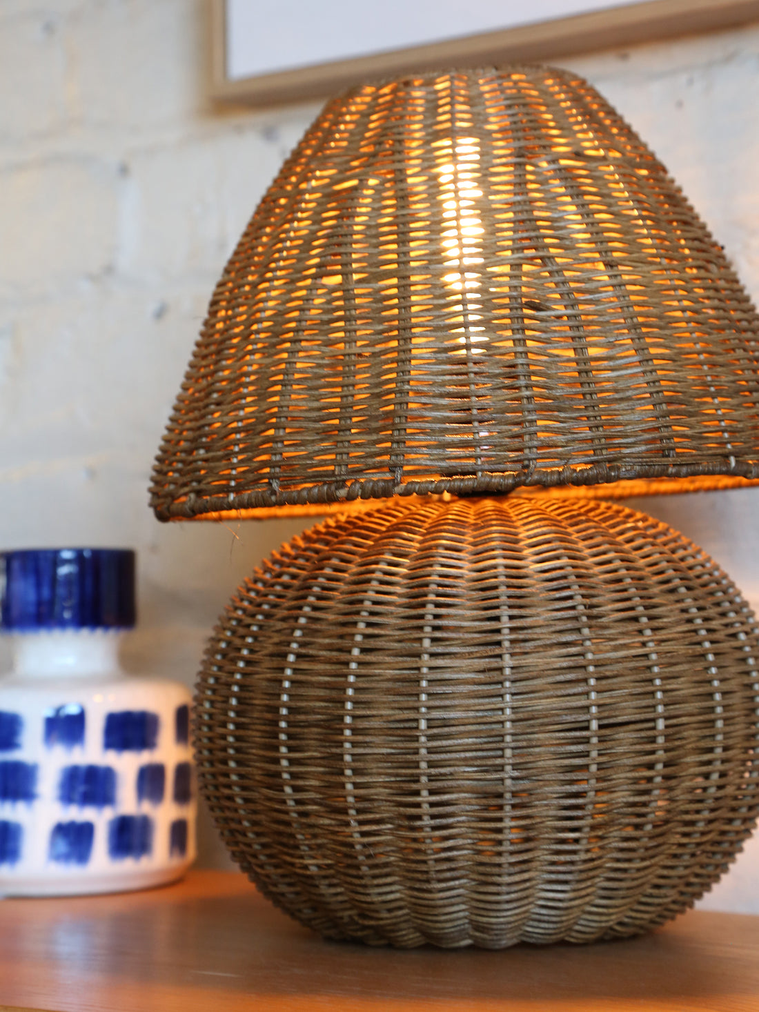 Esther Woven Table Lamp - Natural Brown