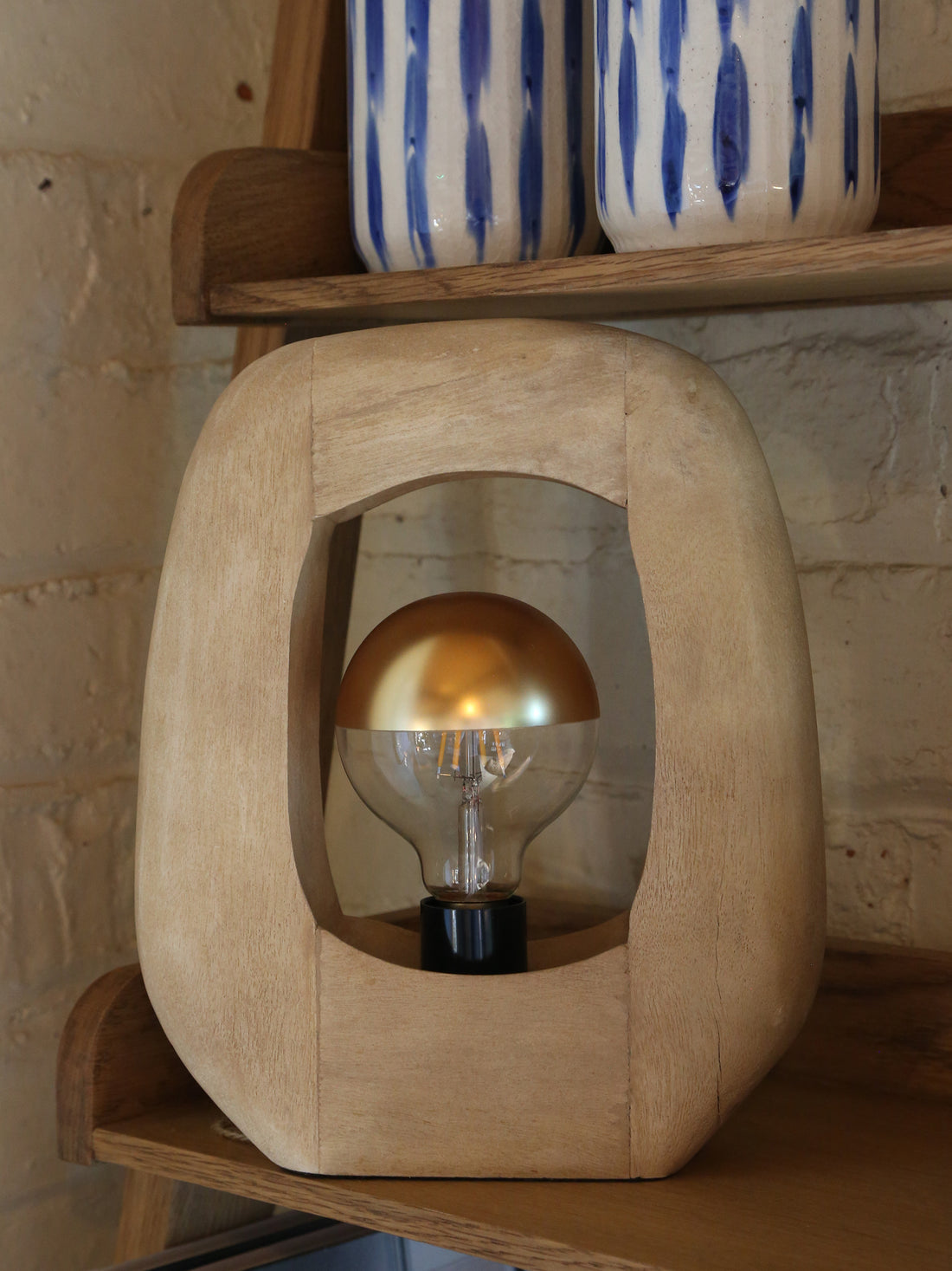 Kelafo Mango Wood Table Lamp Natural
