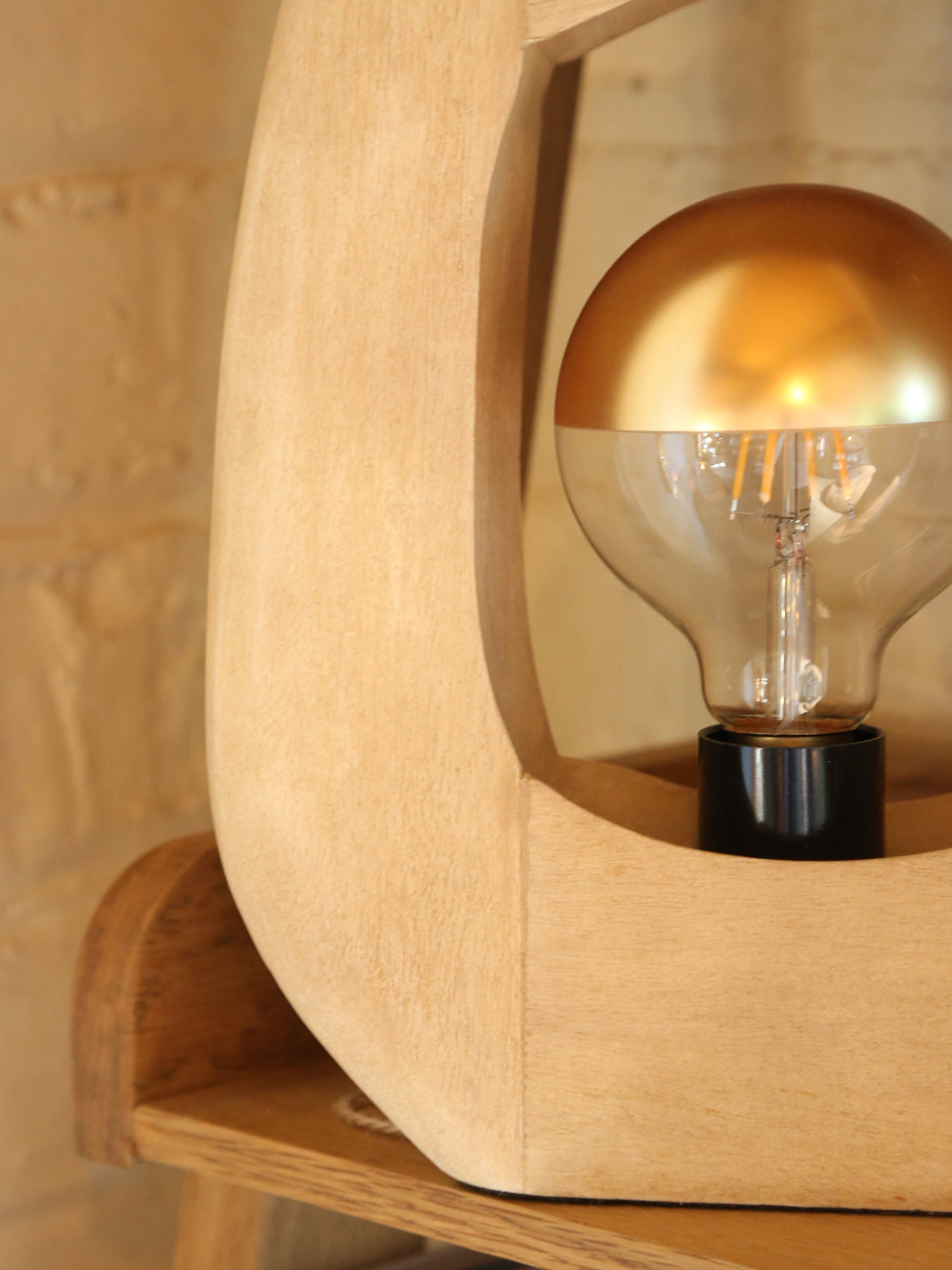 Kelafo Mango Wood Table Lamp Natural