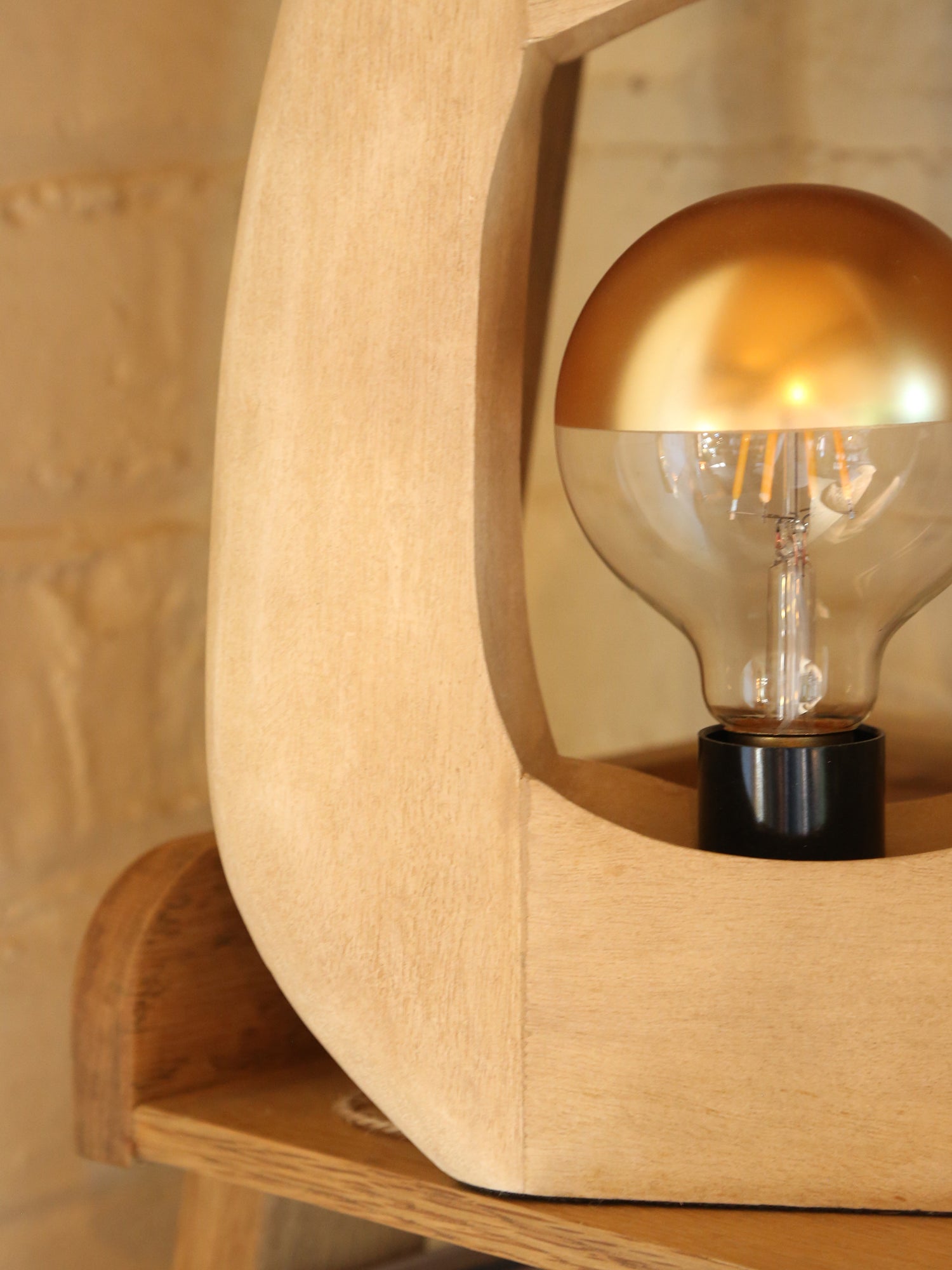 Kelafo Mango Wood Table Lamp Natural