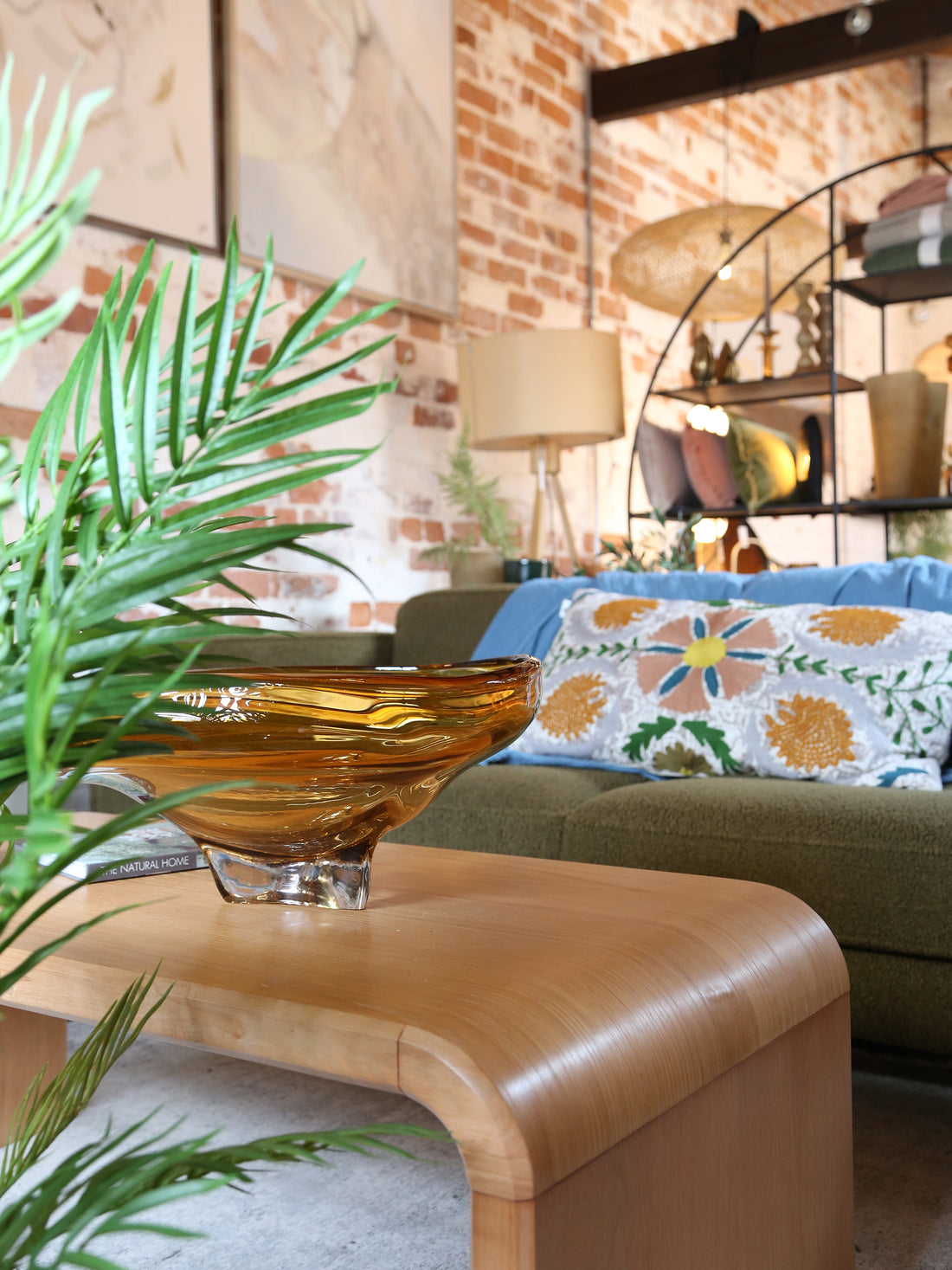 Amber Glass Bowl